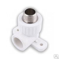 Угол полипропиленовый с креплением НР 20х1/2" (75/25)