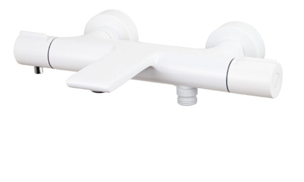 Смеситель KAISER Serio для ванны с термостатом /Латунь /Белый матовый