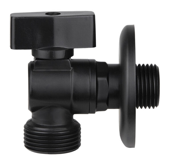 Кран KAISER 1/2"х3/4" угловой черный