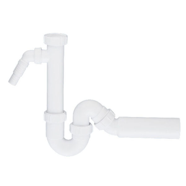 Сифон трубный "McALPINE" Без выпуска с адаптором для слива 1 1/2 - Ф40/50