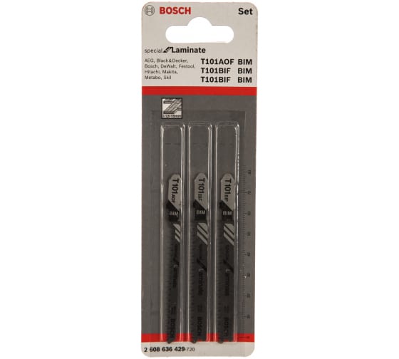 Набор пилок для лобзика по дереву 3 штуки BOSСH 2608636429