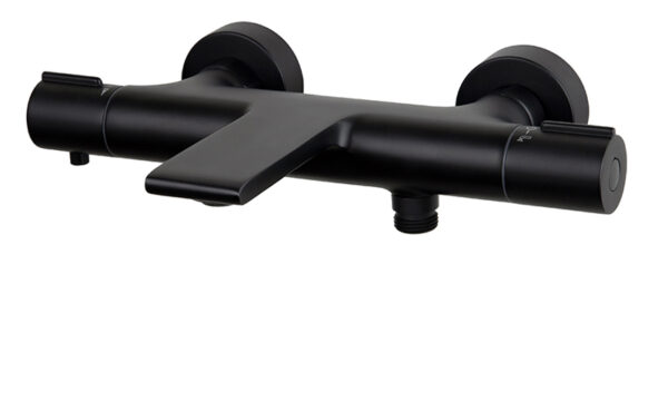 Смеситель KAISER Serio для ванны с термостатом /Латунь /Чёрный матовый