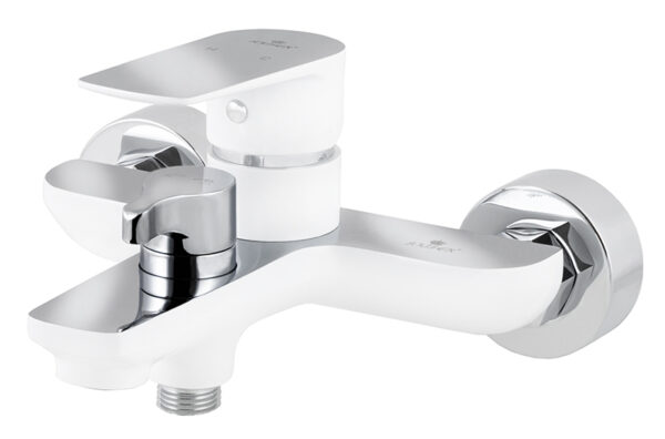 Смеситель KAISER Atrio ванна к/н Ø35 белый-хром с душем