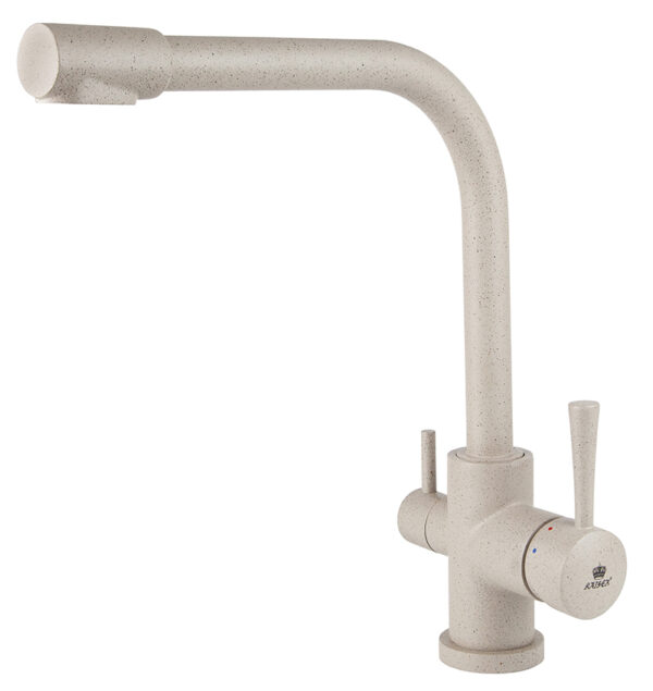 Смеситель KAISER Mercur кухня боковой под фильтр Ø35 ORA (бежевый мрамор)