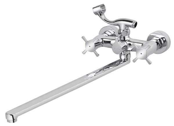 Смеситель KAISER Cuatro ванна дл/н кер с душем, 4-листник