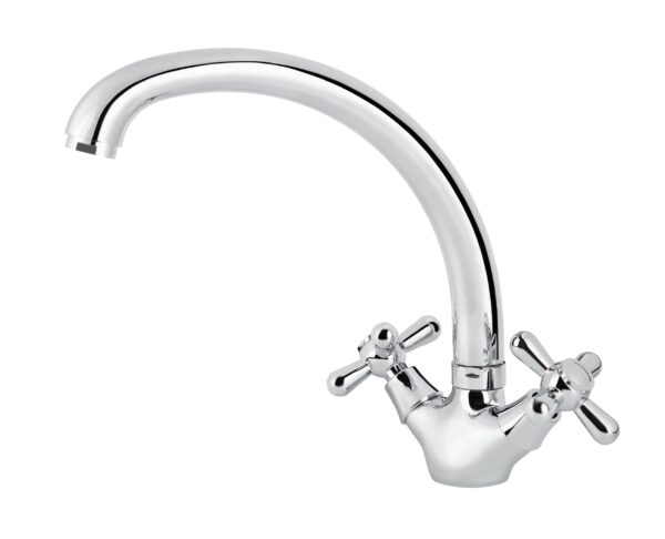 Смеситель VIKO кухня крест кер.литой излив