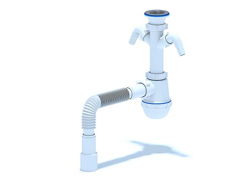 Сифон Ани Грот 1-1/2" х 40 с 2-я носиками, с г/тр. 40х40/50