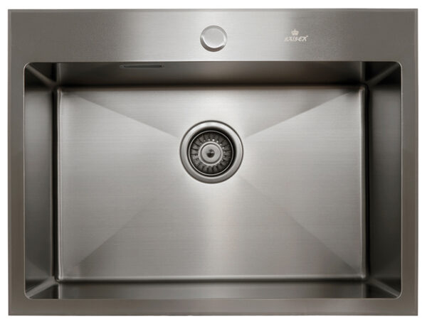 Мойка из нержавейки KAISER 600x450x200*3.0+1.2mm (воронёная сталь) / сифон