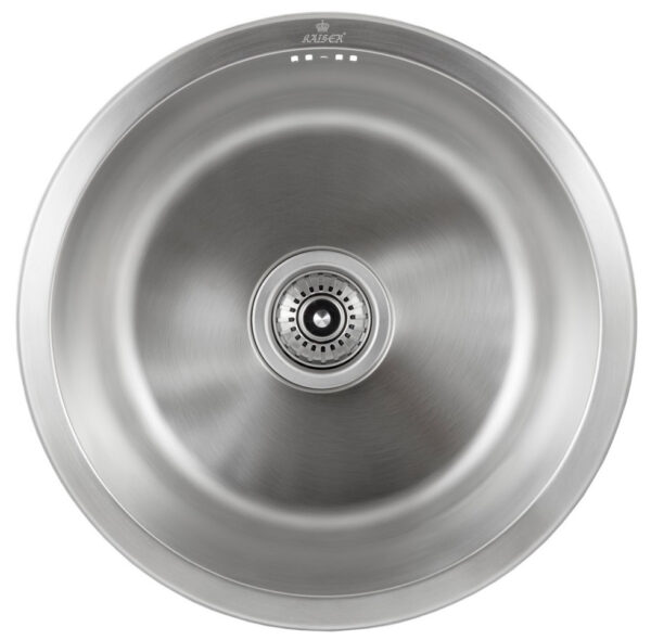 Мойка из нержавейки KAISER (круглая) 425x188*0,8mm (цвет покрытия: сталь) /сифон