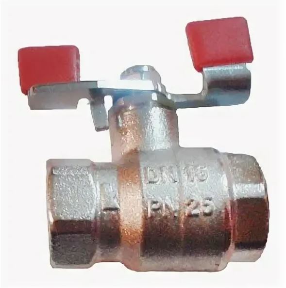 Кран шаровой MODUL ВР-ВР 3/4, рукоятка сталь бабочка, PN 25, ник