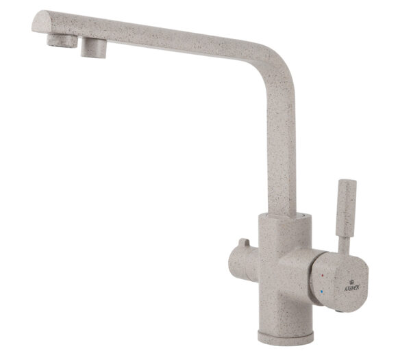 Смеситель KAISER Decor кухня боковой под фильтр Ø35 (песочный мрамор)