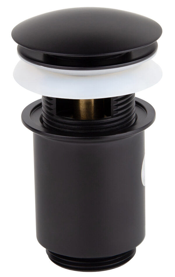 Донный клапан KАISER автомат, металл (черный)