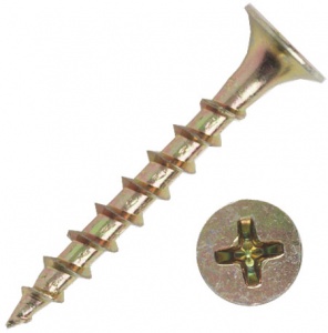 Саморез гипс-дерево желтый цинк 4,2х70 (2500 шт)