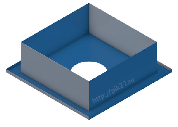 Потолоч. разделка без стакана 0.5мм 600*600 ф230