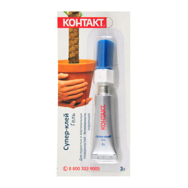 Супер-клей КОНТАКТ гель 3 гр арт КМ 288 - 312 ГЛ
