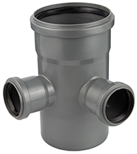 Крестовина 2х-пл. D=110х50х50 90° ПП WaterMark /12 шт/