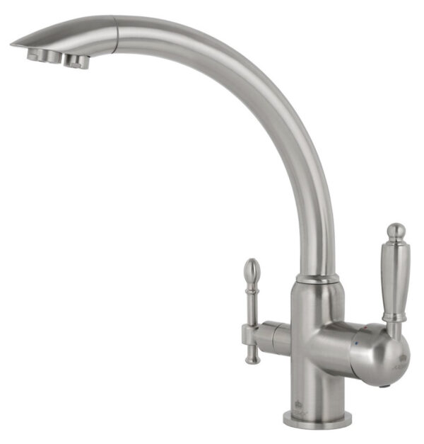 Смеситель KAISER Vincent кухня Ø35, однорукий, боковой под фильтр (серебро)