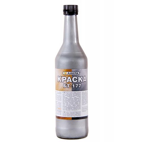 Краска БТ-177 серебрянка Лакра 0,5л