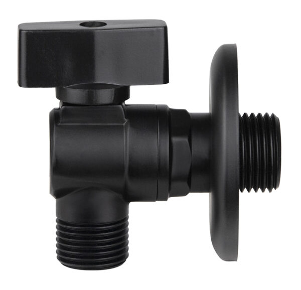 Кран KAISER 1/2"х1/2" угловой черный матовый