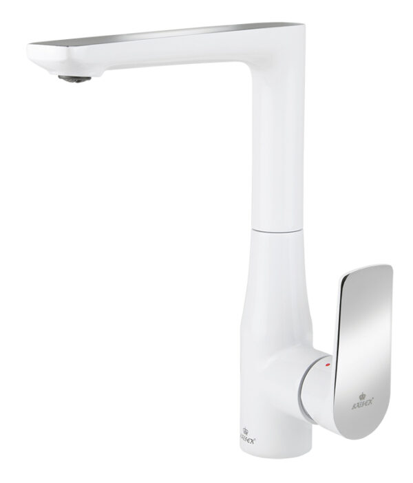 Смеситель KAISER Atrio кухня боковой Ø35 белый-хром