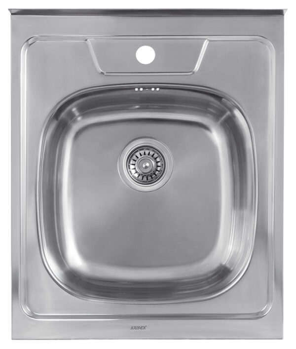 Мойка из нержавейки "KAISER" накладная 600x500*0.8mm хром/сифон