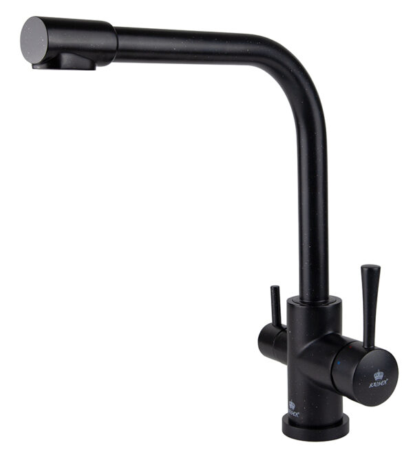 Смеситель KAISER Mercur кухня боковой под фильтр Ø35 (черный-мрамор)