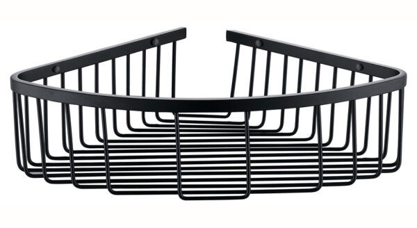 Полка настенная угловая KAISER 230*230*72 черная/нерж