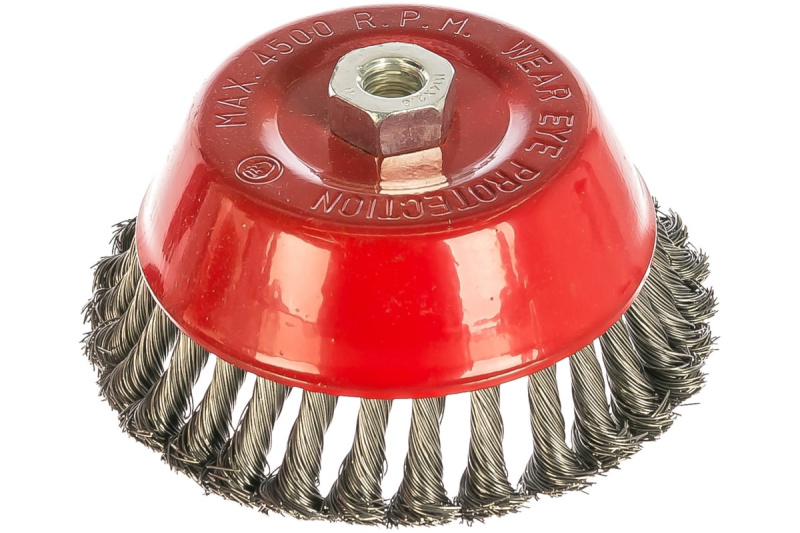 Щётка для УШМ 150 мм М14 чашка витая проволока MATRIX 74629