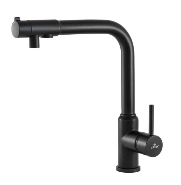 Смеситель KAISER Teka кухня Ø35, однорукий, боковый под фильтр (Черный)