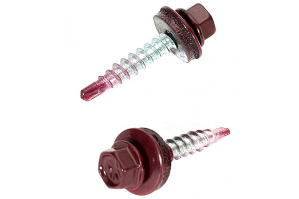 Саморез кровельный RAL 3005 4,8х35 (250 шт.)