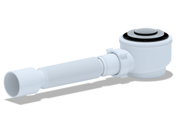 Сифон АНИ для душев/поддона 1 1/2*50/60 хром, клик-клак(сетка)