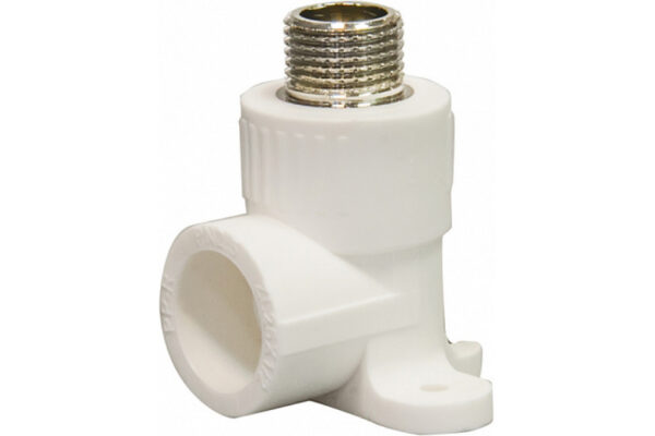 Угол полипропиленовый с креплением НР 20х3/4" (80/20)