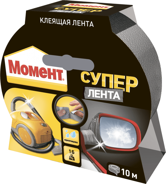 Клеящая лента "Момент Супер Лента" серебристая 10м