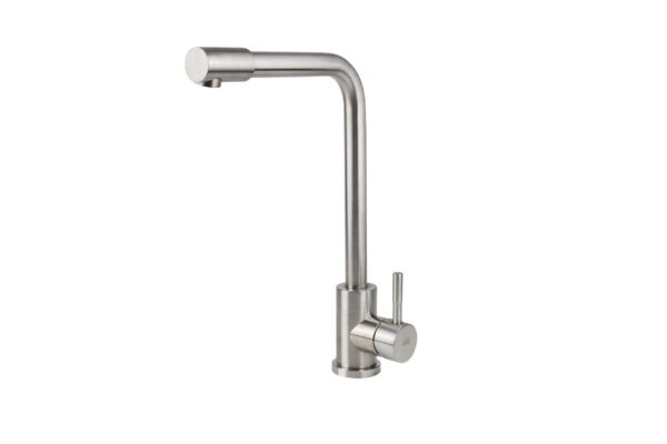 Смеситель VIKO кухня боковой Ø35 с гайкой (нерж. сталь)/серебро