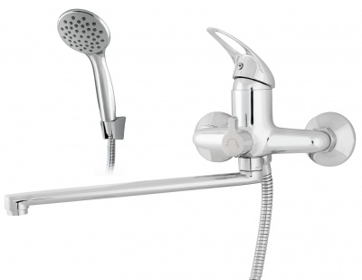 Смеситель для ванны однорычажный, излив 35 см (L) карт. 40 (латунь) RUSANT PC-B 407-01