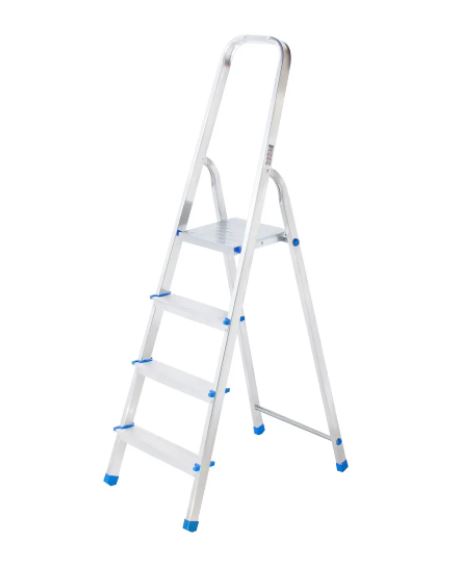 Стремянка LadderBel 4 ступени, алюминиевая