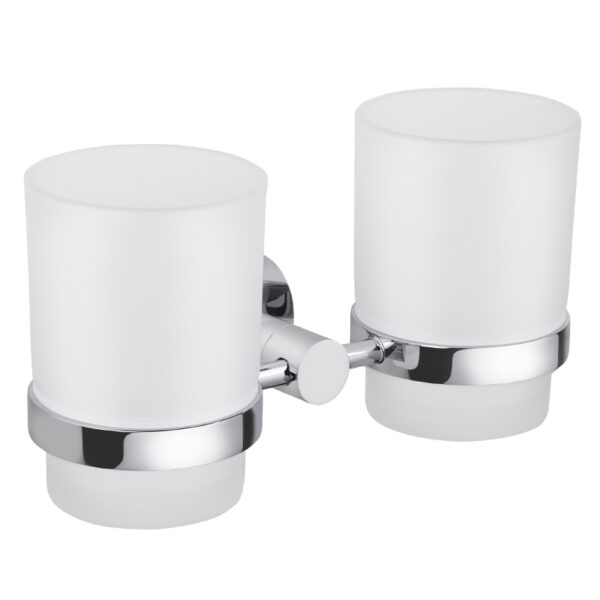 Держатель стаканов двойной(стекло) KAISER хром (латунь)