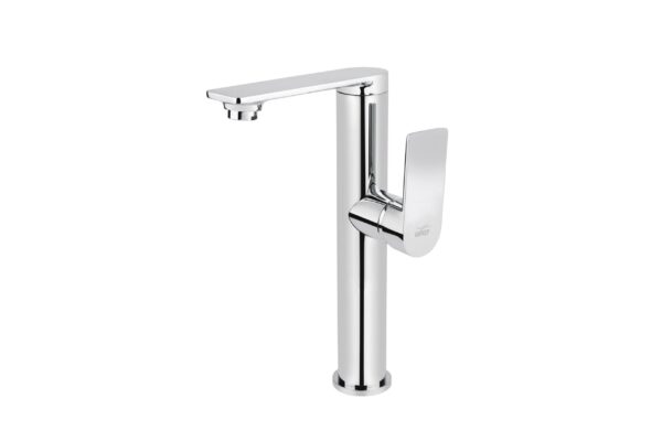 Смеситель VIKO для раковины высокий боковой Ø35 с гайкой (латунь)