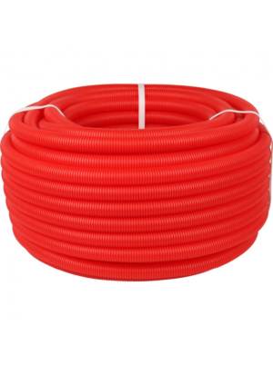 Гофра защитная для труб 20 мм Wm (красный) Dn 21/25 мм (50м.)