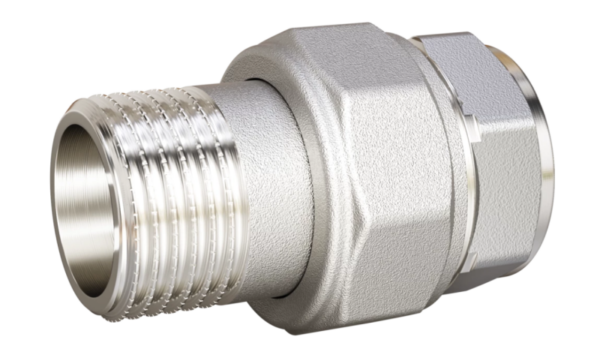 Сгон прямой с накидной гайкой 1 1/4" ВР/НР никель LD Pride