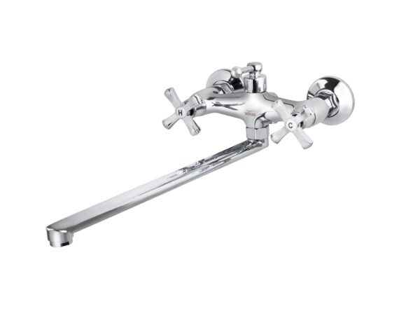 Смеситель VIKO ванна крест керамика (переключатель сверху) плоский излив L-33см