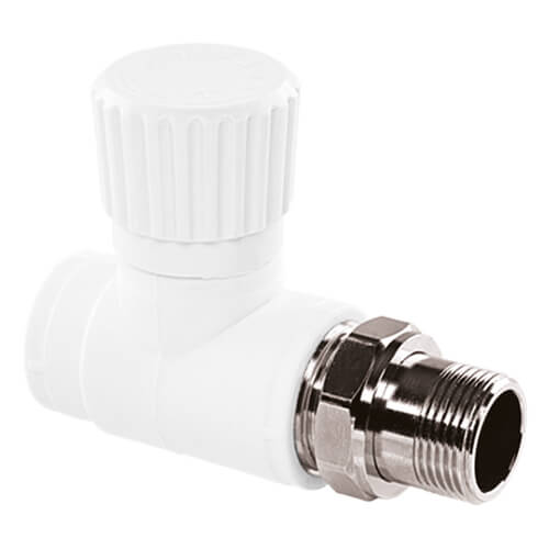 Вентиль полипропиленовый для радиатора регулировочный прямой 20х1/2" (10/60) "TEBO"