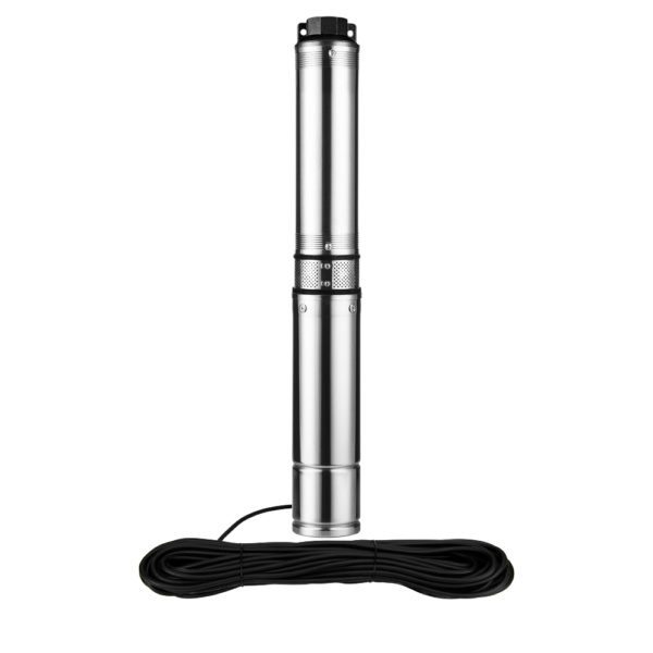 Насос cкважинный JEMIX 3,5 дюйма(89 мм), (кабель-35м, 550Вт. напор 60м при 2куб.м./ч) Крыльчатка пластик. Встроенное.