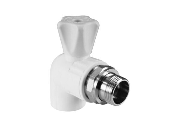 Кран шаровой полипропиленовый для радиатора угловой 25х3/4" Valfex
