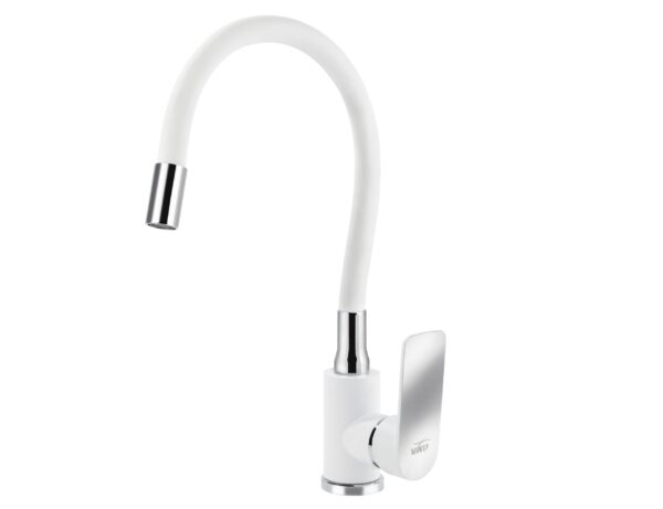 Смеситель VIKO кухня боковой Ø35, белый/хром, нерж. сталь