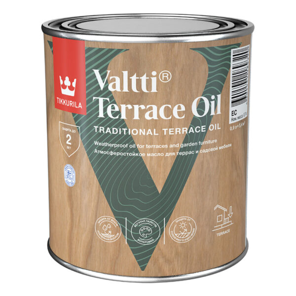 Масло для террас VALTTI TERRACE OIL EC 0,9л