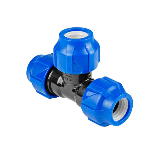 Тройник компрессионный ДУ - 20 мм ПНД Valfex