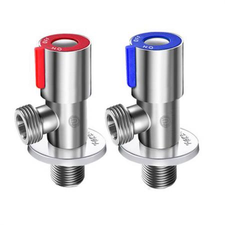 Кран угловой 1/2" х 1/2" TIM нержавеющая сталь SUS304 (пара)