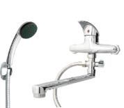 Смеситель для ванны однорычажный, излив 40 см (L), карт. 40, поворотный дивертор (цинк) Омега 3307НД