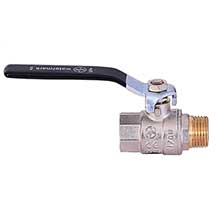 Кран шаровой 1/2" г/ш ручка / WaterMark черная ручка/